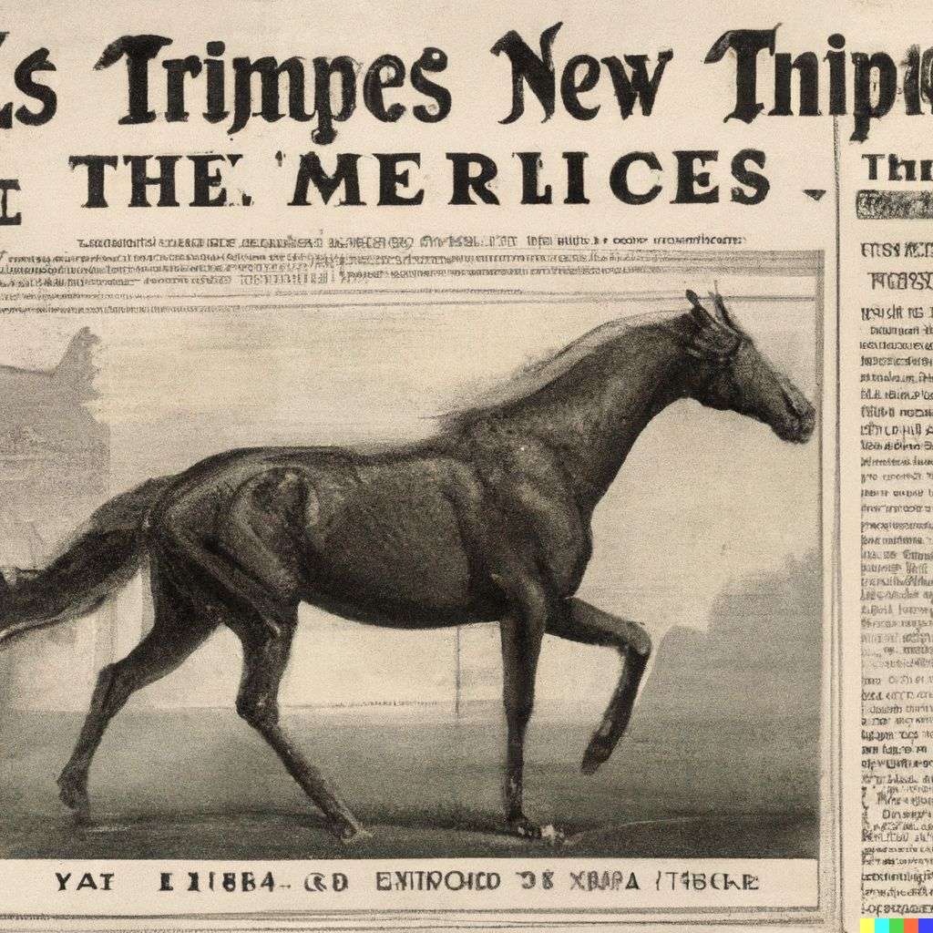 a horse, front page of The New York Times, 1910